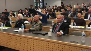 Cambodian-Americans and Cambodian-Canadians gathered to talk about Cambodia's politics at the 26th Paris Peace Accord conference in Seattle, Washington, Saturday, October 14, 2017. (Sok Khemara/VOA Khmer)